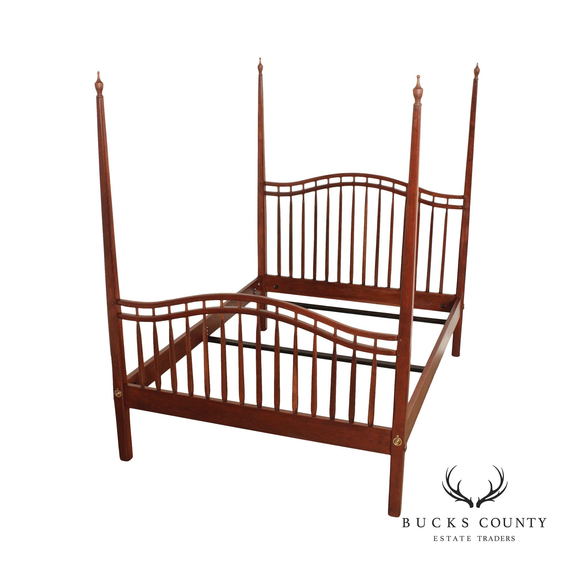 Hunt Country Furniture Windsor Style Queen Size Cherry Poster Bed