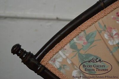 Antique Associated Artist Aesthetic Faux Bamboo Fire Screen