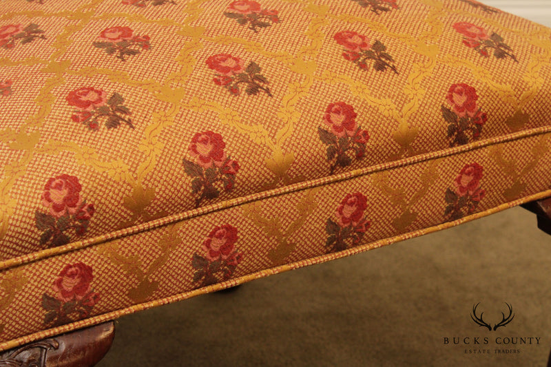Queen Anne Style Custom Quality Vintage Walnut Armchair