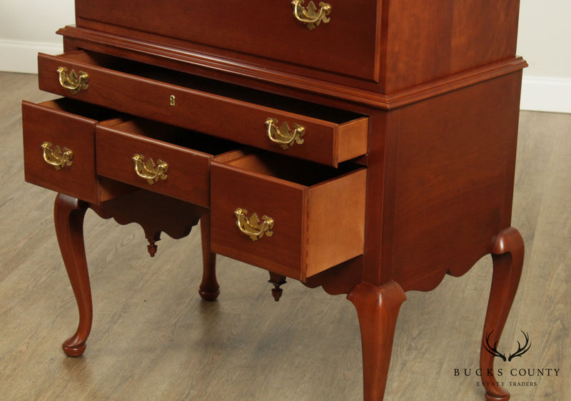 Suters Hand Crafted Solid Cherry Queen Anne Highboy Chest