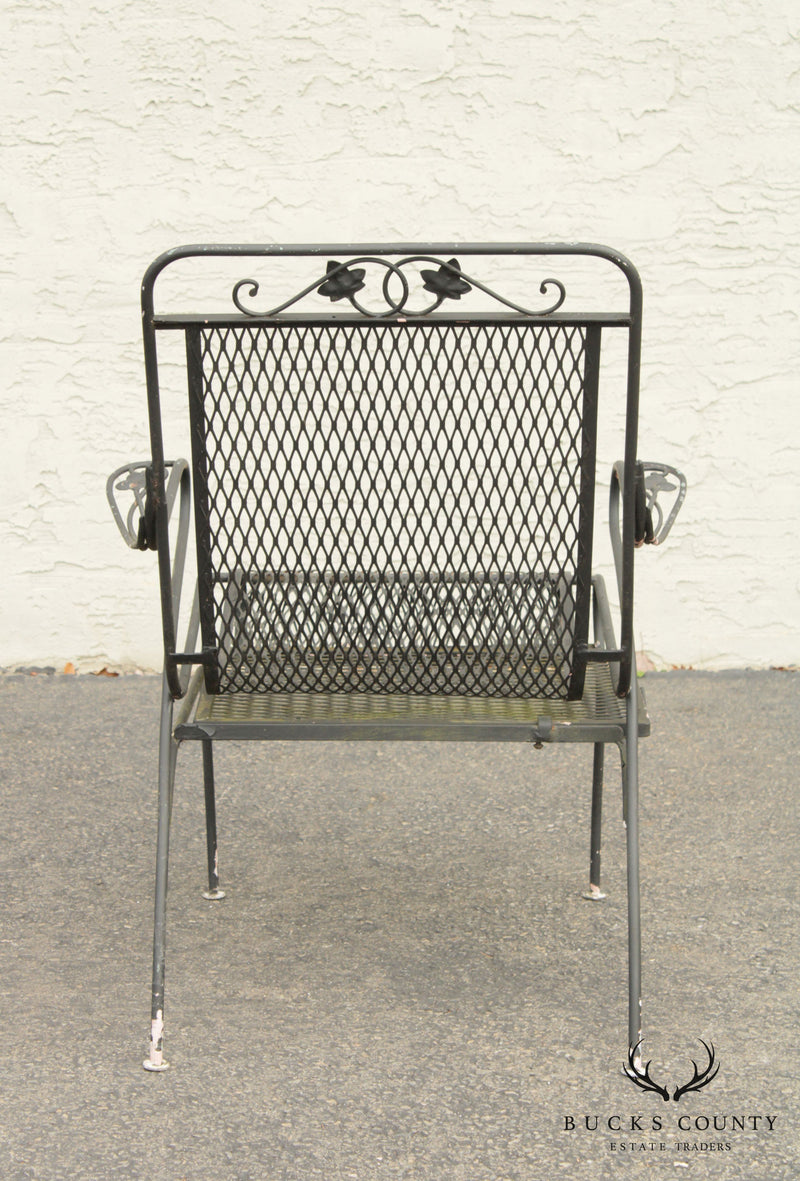 Vintage Wrought Iron Garden Patio Chair