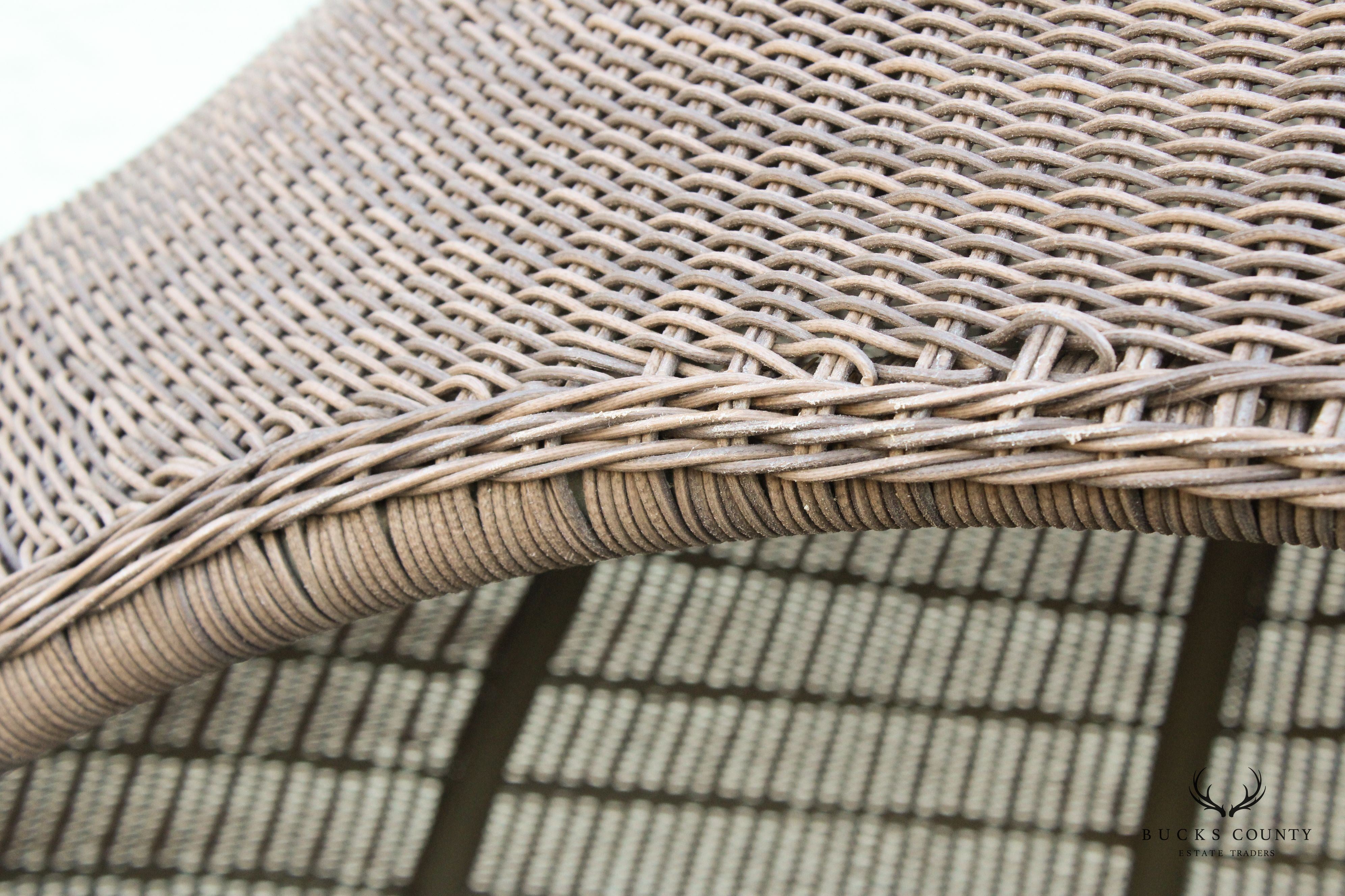 Boho Chic Wicker Beehive Garden Seat Settee