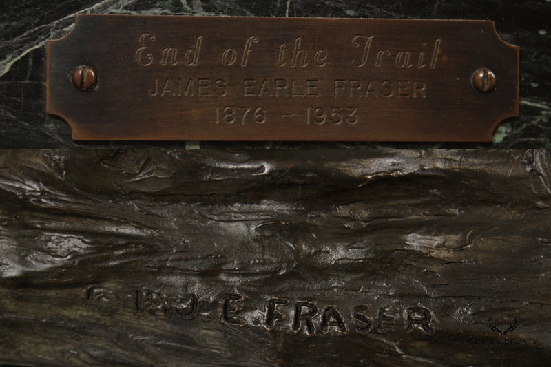 James Earle Fraser 'End of the Trail' Large Bronze Sculpture