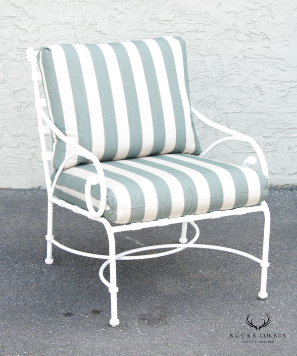 Brown Jordan Cast Aluminum Outdoor Patio Lounge Armchair