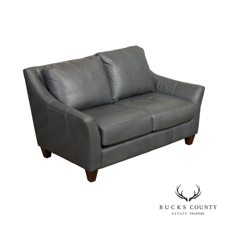 Klaussner Distinctions 'Joanna' Leather Loveseat Bucks County Estate Traders