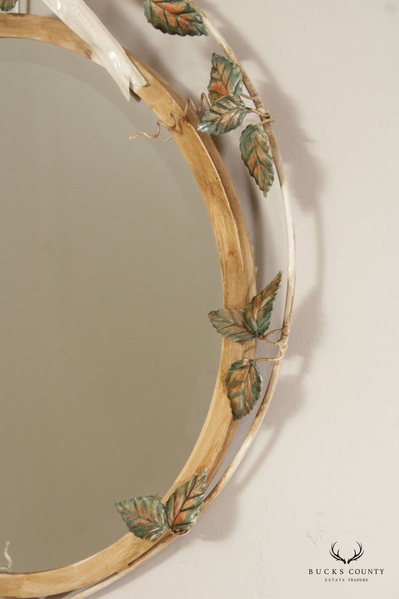 LaBarge French Provincial Style Mirror Enameled Tole Wall Mirror
