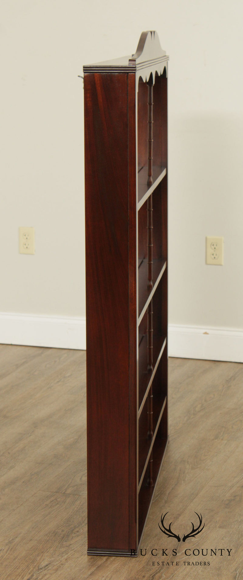 Tall Colonial Mahogany Bookshelf