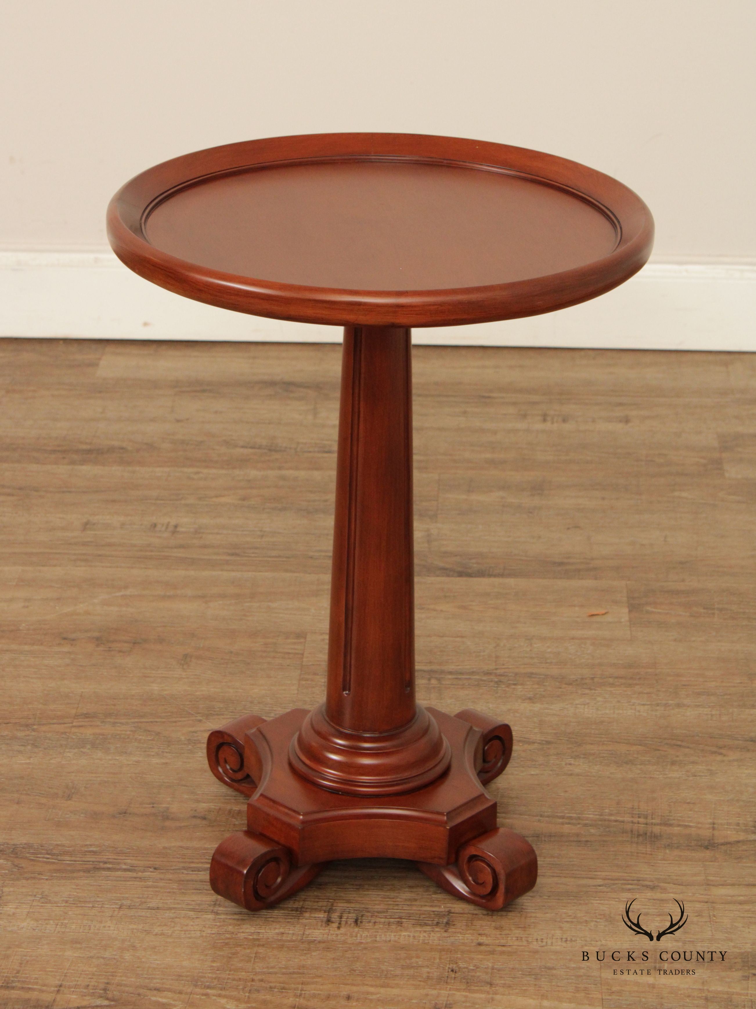 American Empire Style Round Cherry Side Table