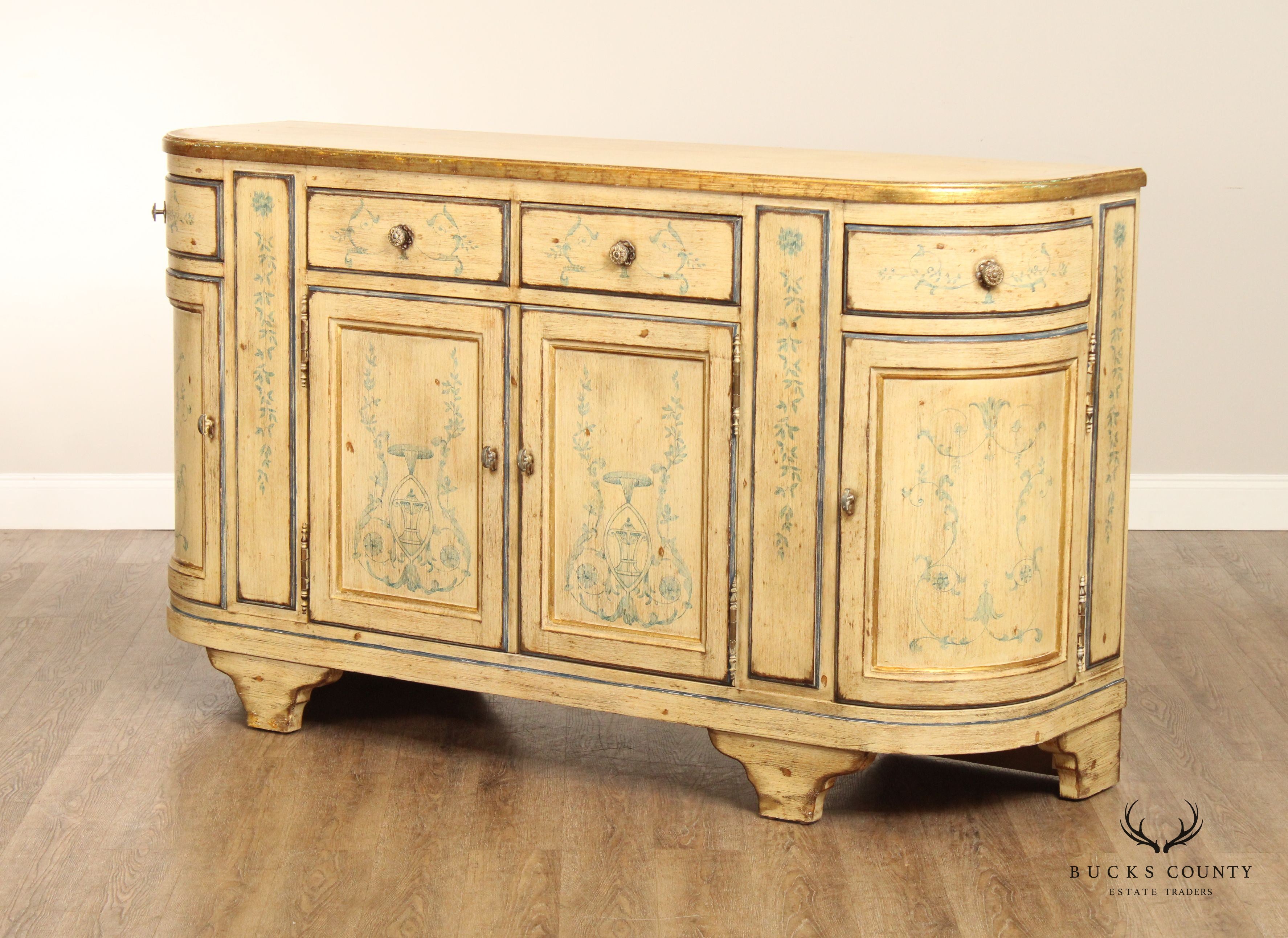 Century Furniture Italian Style Distressed Painted Sideboard