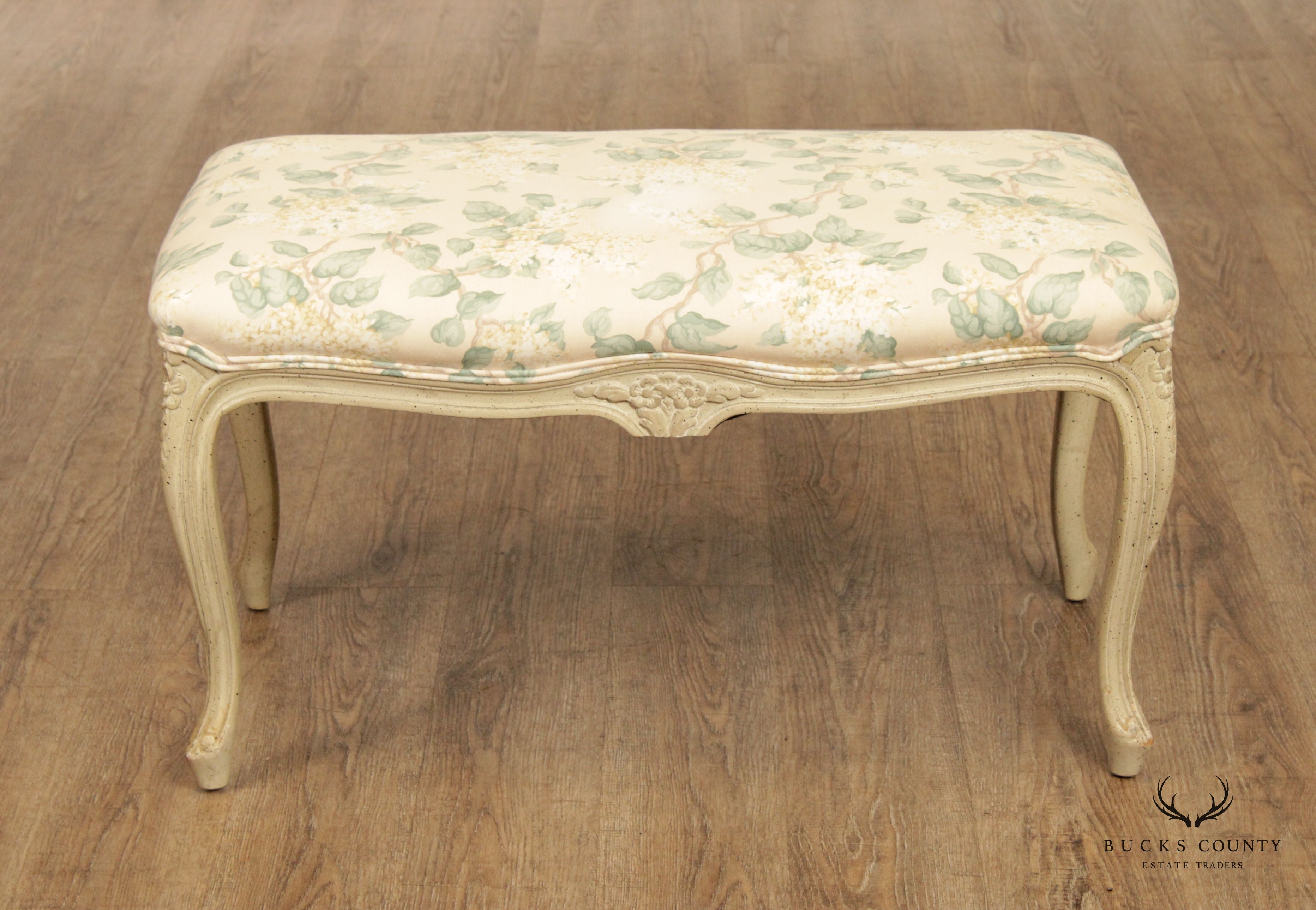 French Louis XV Style Painted Window Bench