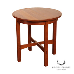 Stickley Mission Collection Cherry Round Lamp Table