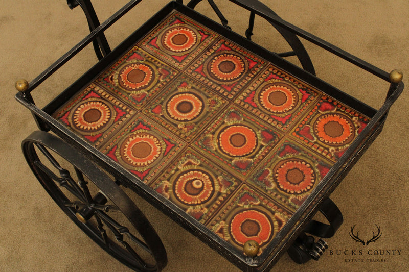 Custom Forged Iron Cart, Art Tiles
