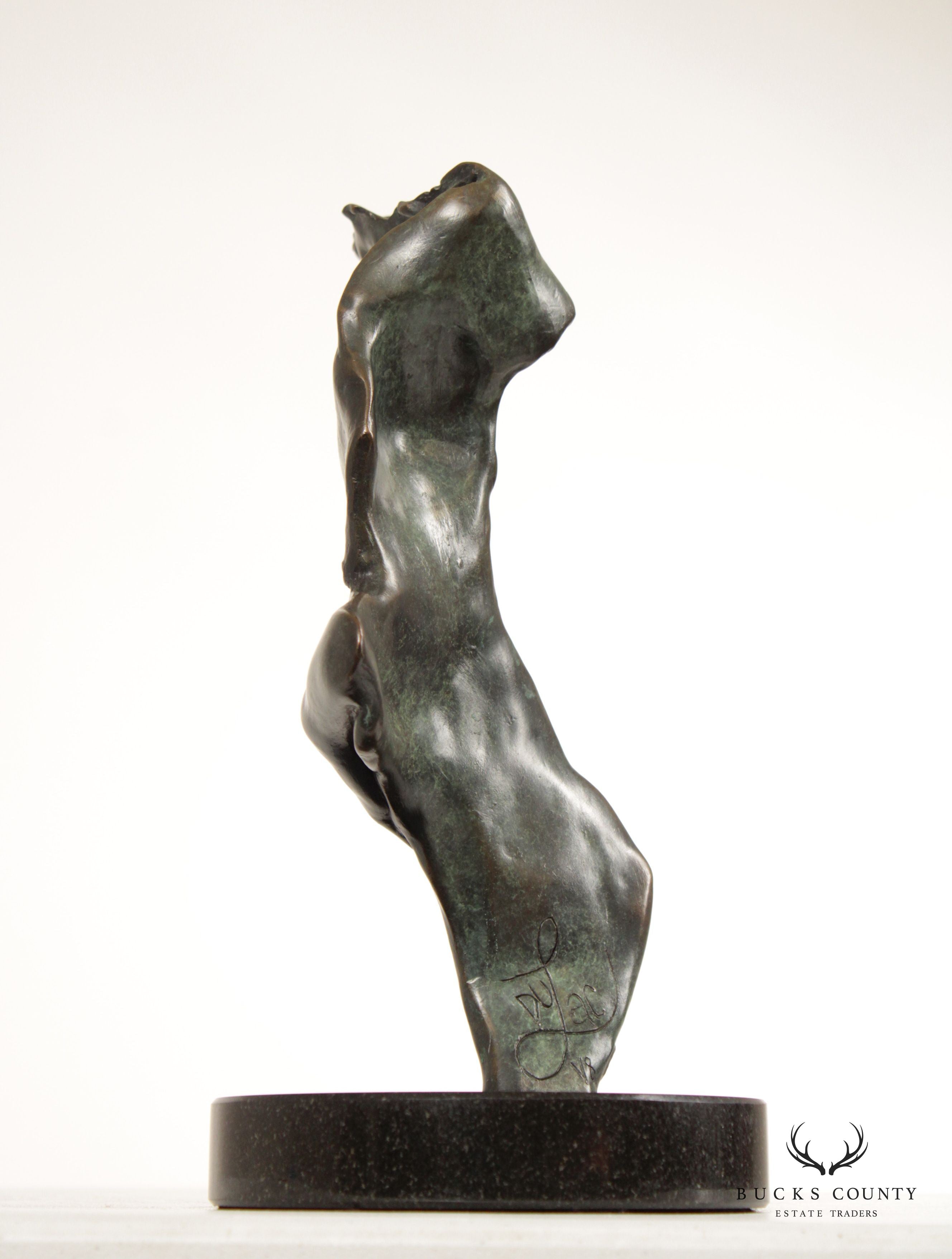 BRONZE CONTEMPORARY SCULPTURE OF MOTHER, SIGNED