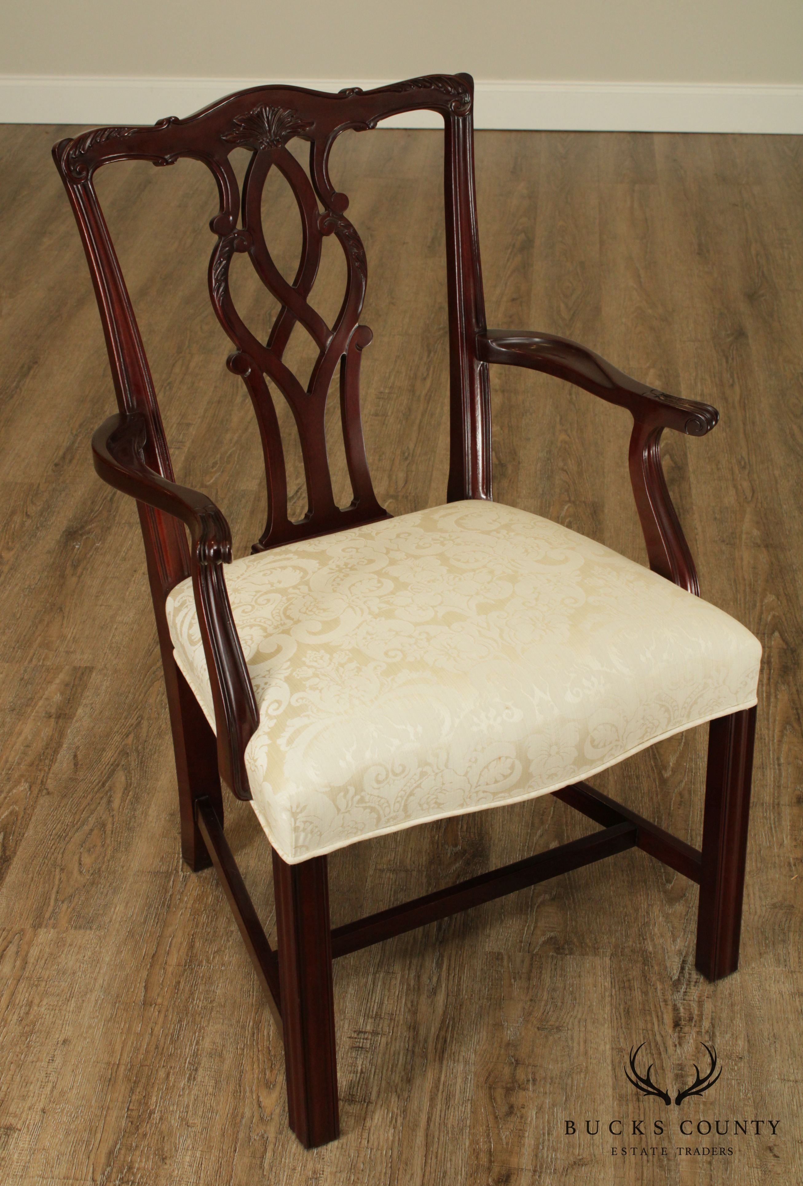 Kindel Mahogany Chippendale Style Armchair (D)