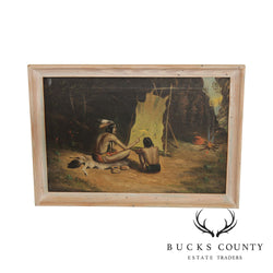 Early 20th C. Native American Oil Painting