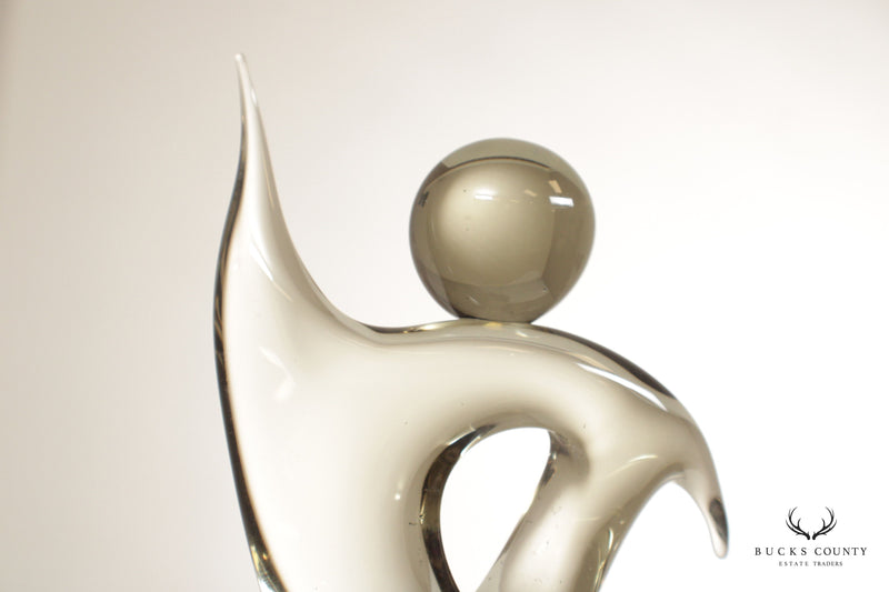 Alfredo Rossi Italian Mid Century Modern Figural Glass Sculpture