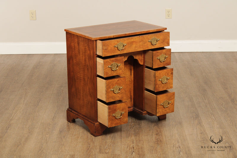 Baker Furniture Chippendale Style Walnut Kneehole Desk or Accent Chest