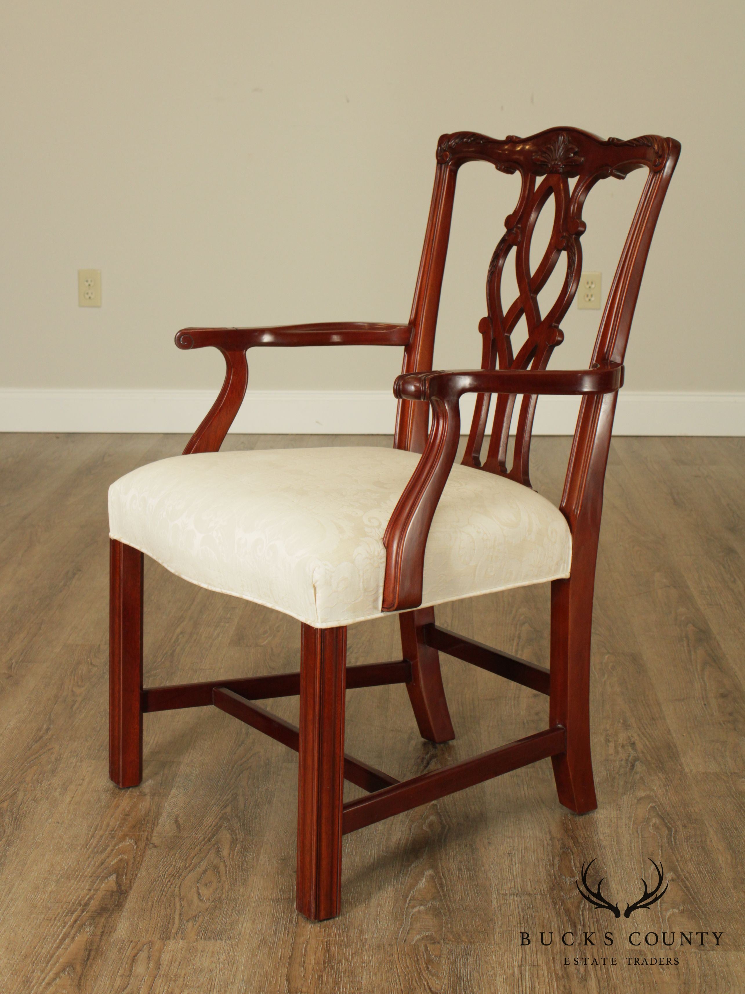 Kindel Mahogany Chippendale Style Armchair