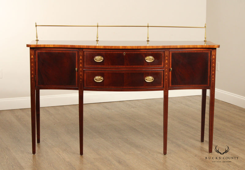 ETHAN ALLEN 18TH CENTURY COLLECTION HEPPLEWHITE STYLE MAHOGANY INLAID SIDEBOARD