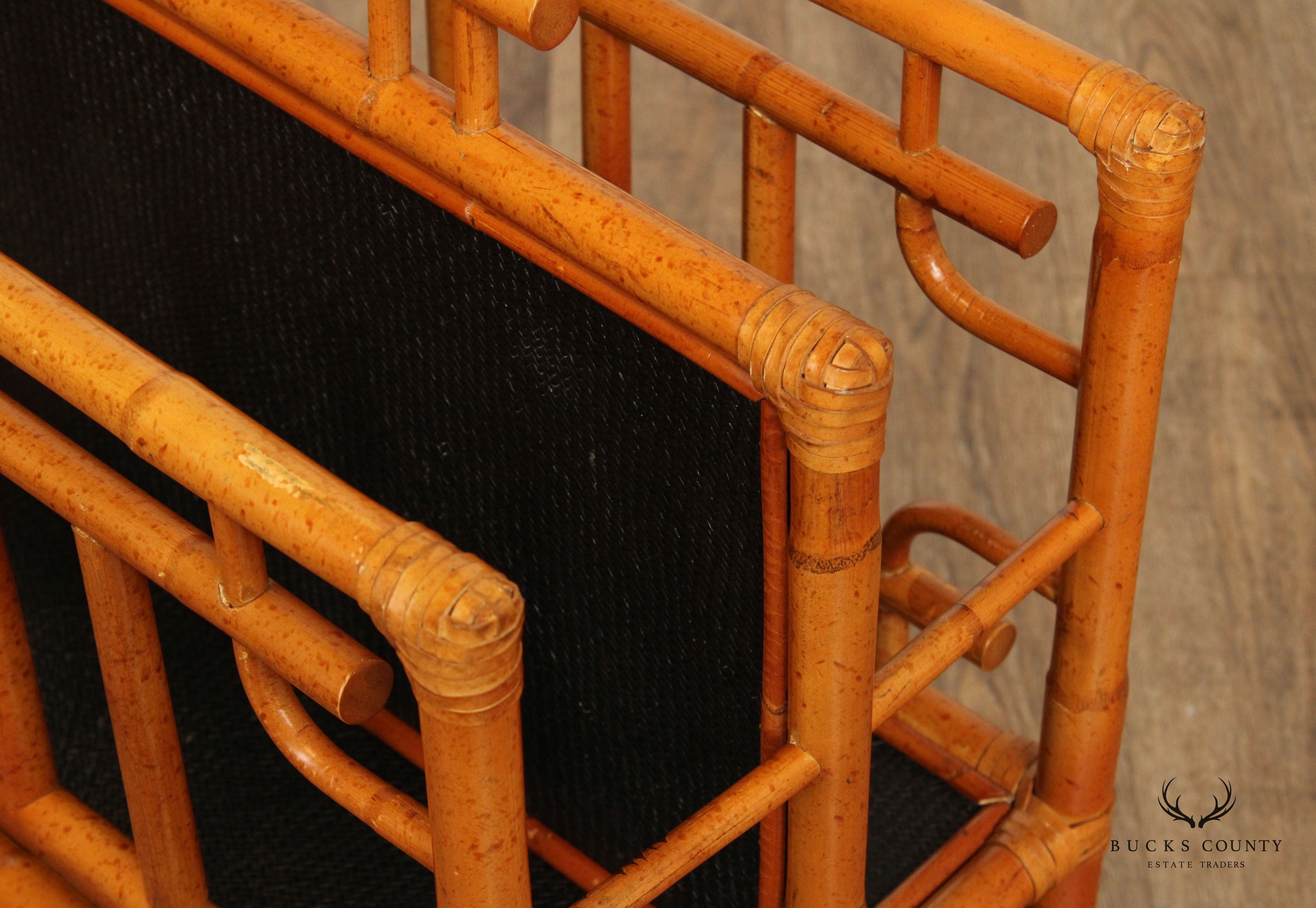 Vintage Chinese Stye Bamboo Magazine Rack