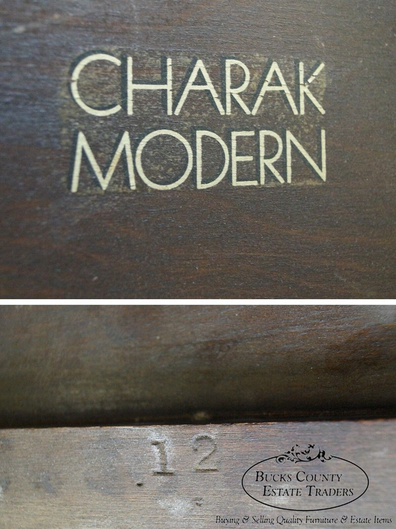 Tommi Parzinger 3 Nesting Mahogany Tables signed Charak Modern