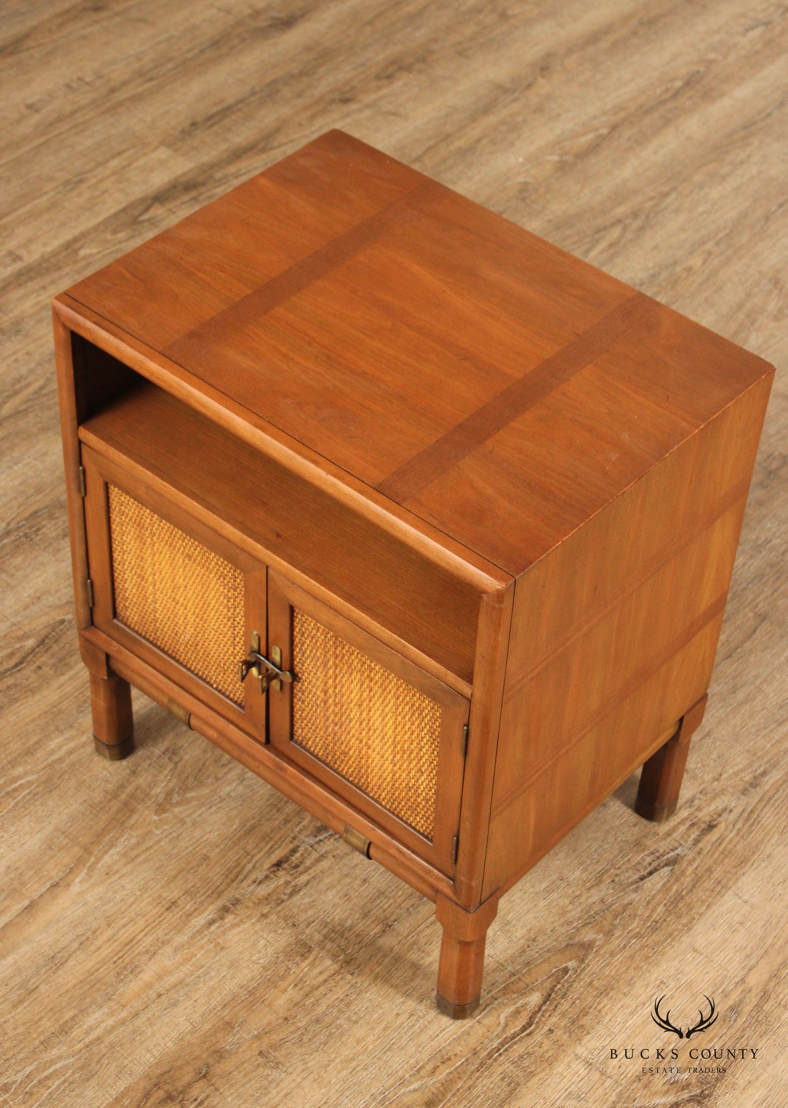 Thomasville Mid Century modern Campaign Style Talisman Nightstand