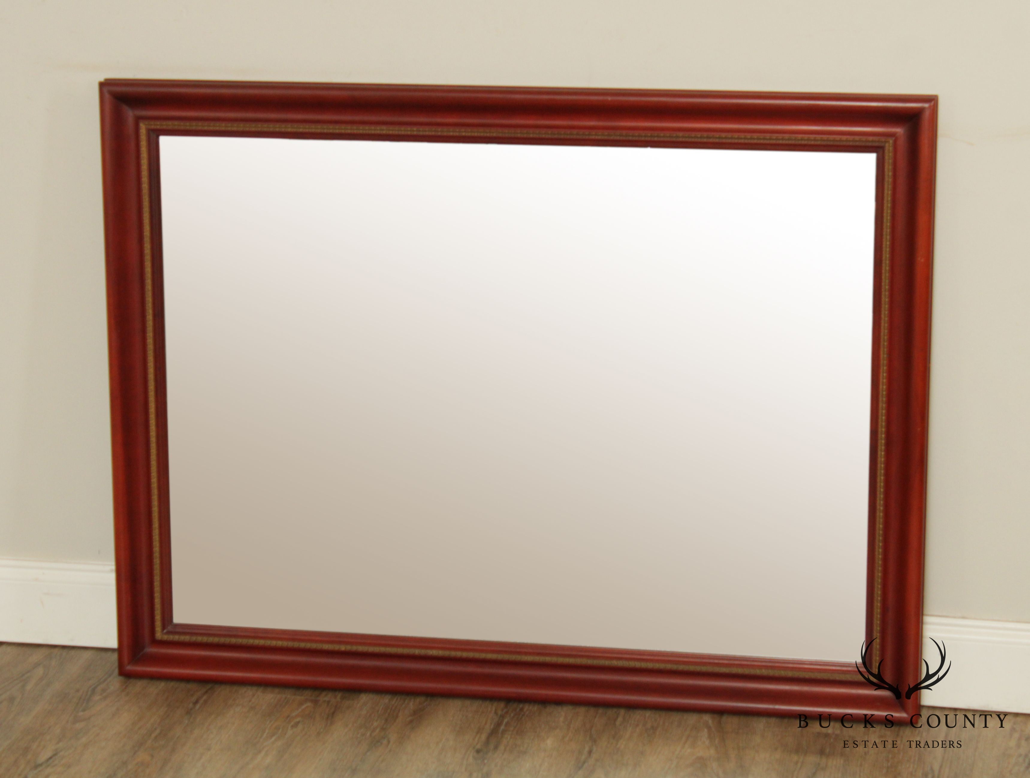 Vintage Cherry & Partial Gilt Frame Wall Mirror