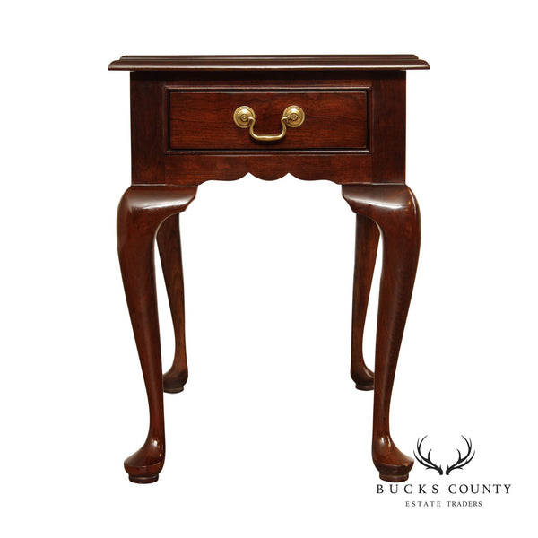 Leopold Stickley Queen Anne Style Cherry Side Table