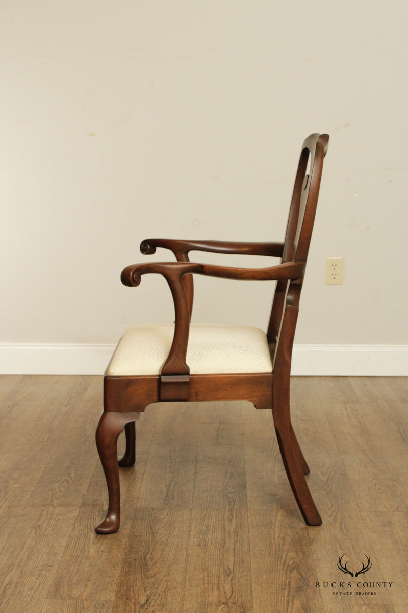 Kittinger Colonial Williamsburg Queen Anne Mahogany Arm Chair