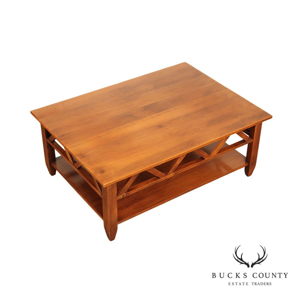 Ethan Allen 'Country Colors' Two-Tier Maple Coffee Table