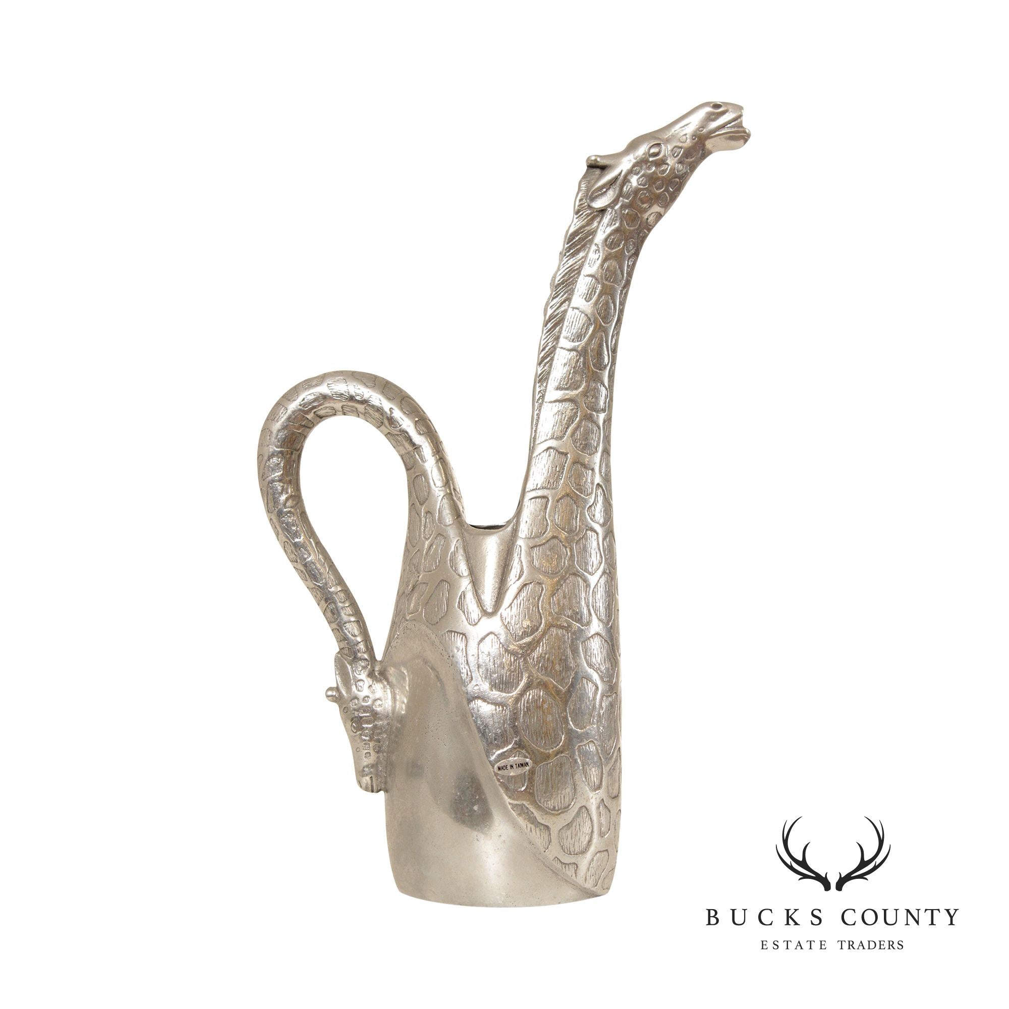 Arthur Court 1989 Giraffe Cast Aluminum Pitcher