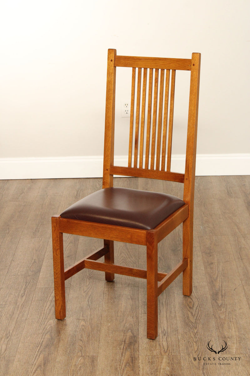 Stickley Mission Collection Set Of Four Spindle Dining Chairs