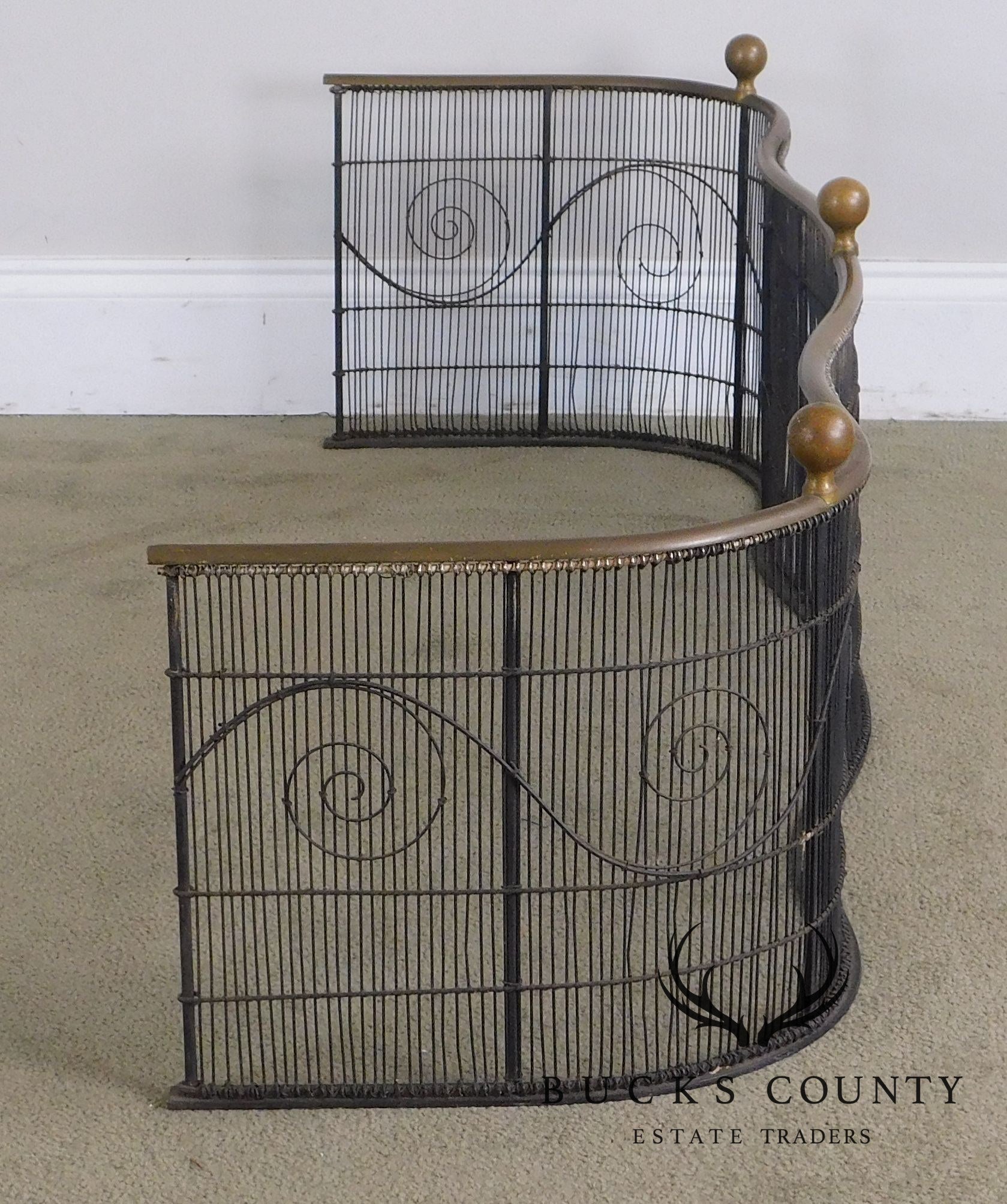 Antique 19th Century Regency Fireplace Fender