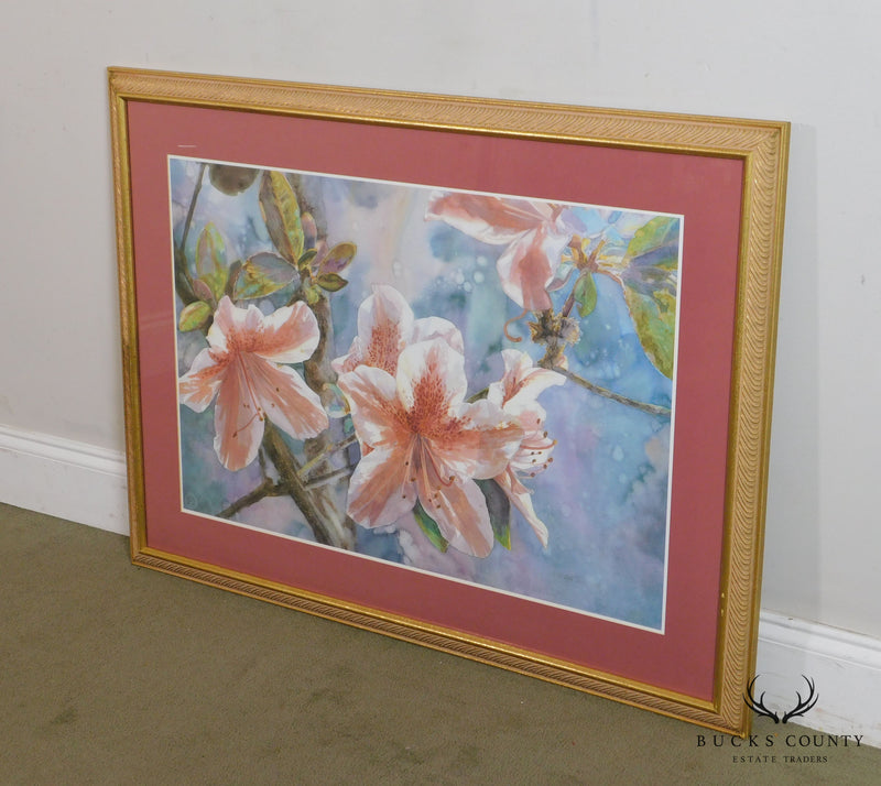 Mary Booth Cabot Azaleas Fine Art Lithograph of Original Watercolor