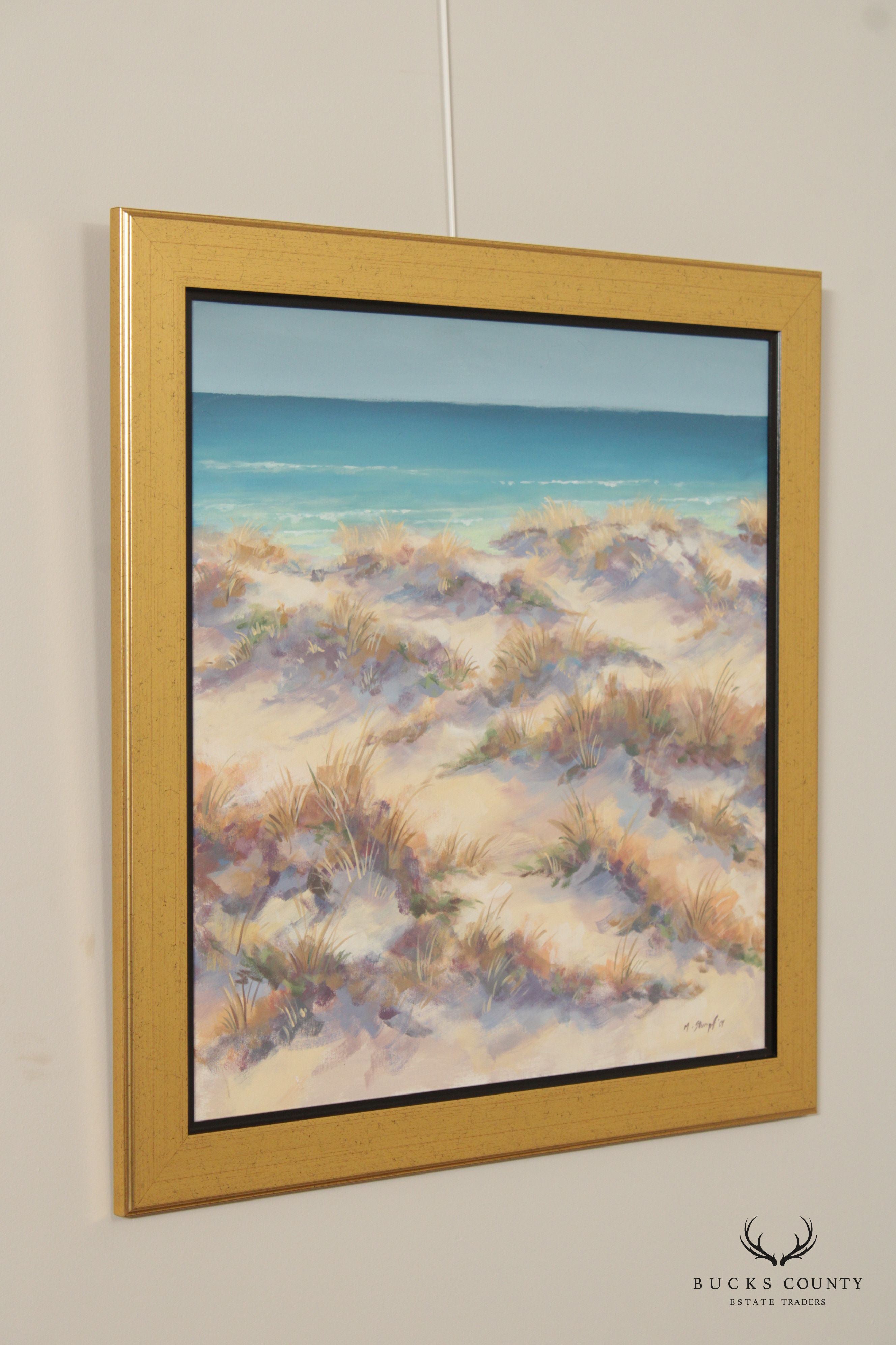 M. Stumpf Beach Grass Framed Oil Painting