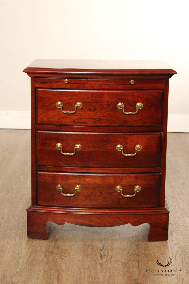 Pennsylvania House Chippendale Style Cherry Bow Front Chest Nightstand