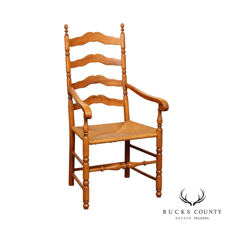 Vintage MapleRush Seat Ladder Back Armchair