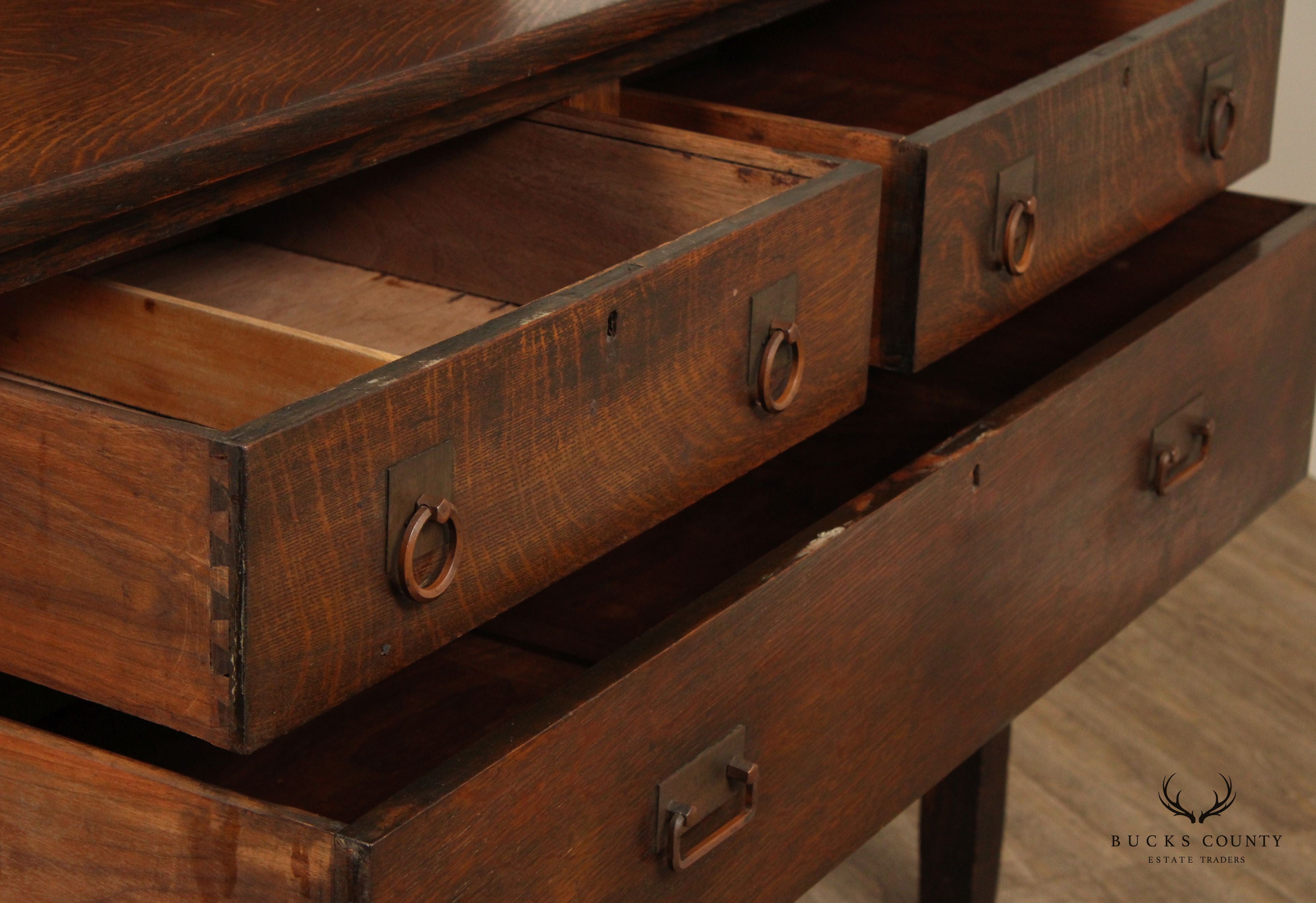 STICKLEY BROTHERS ANTIQUE MISSION OAK SIDEBOARD