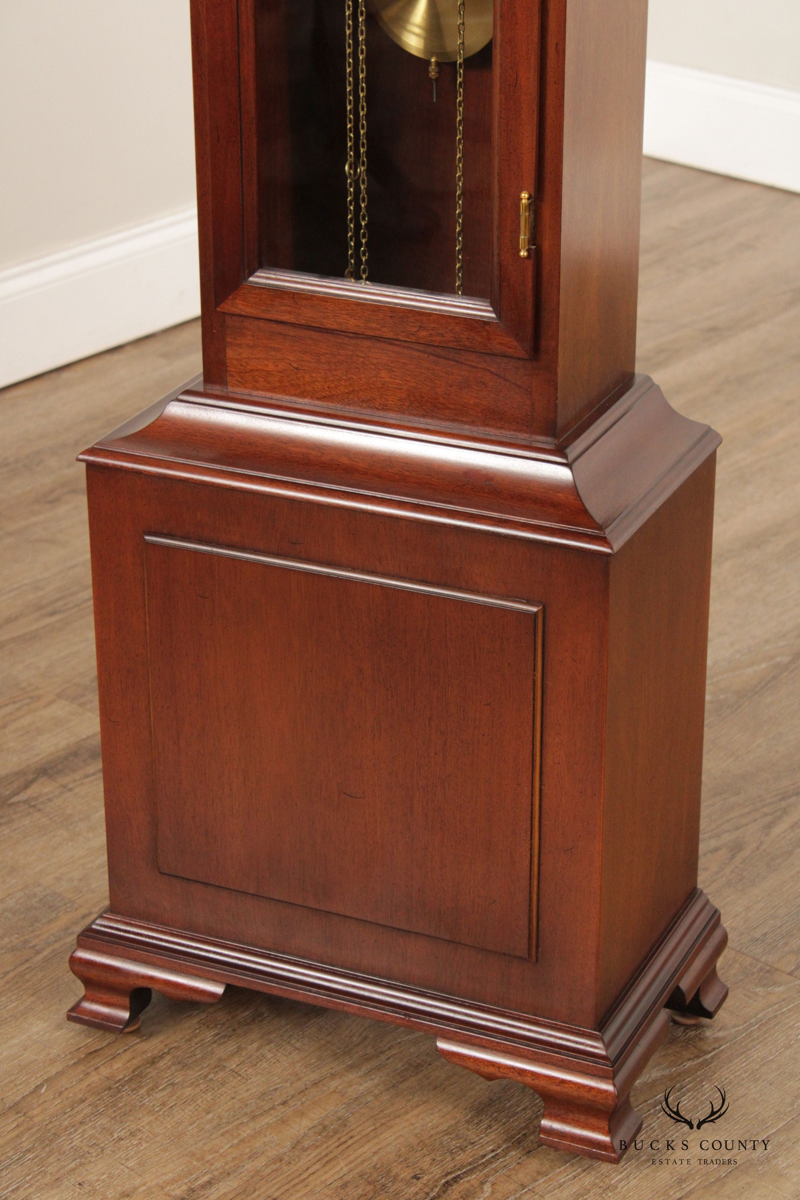 Colonial of Zeeland Mahogany Grandfather Case Clock