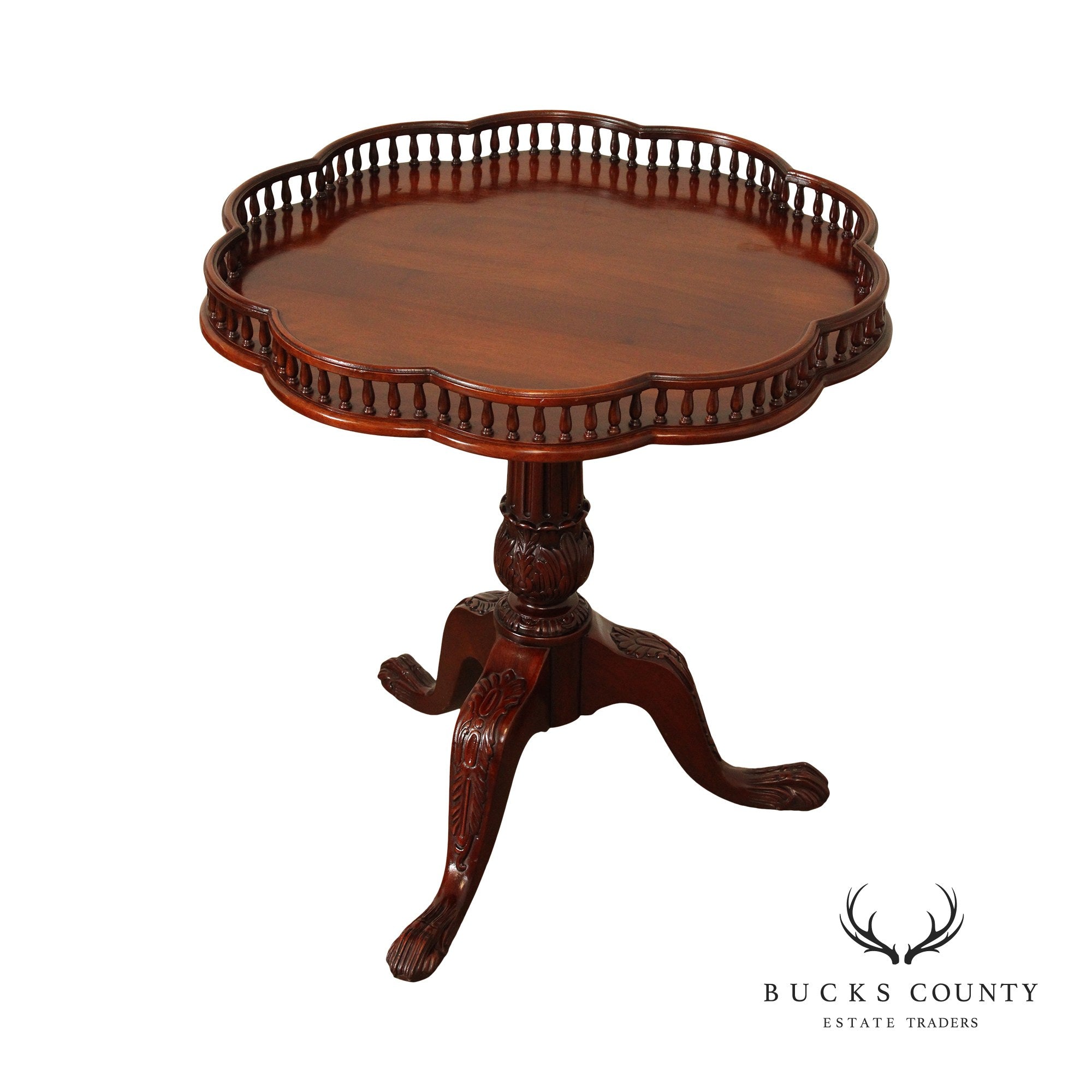 Wellington Hall Carved Mahogany Tea Table