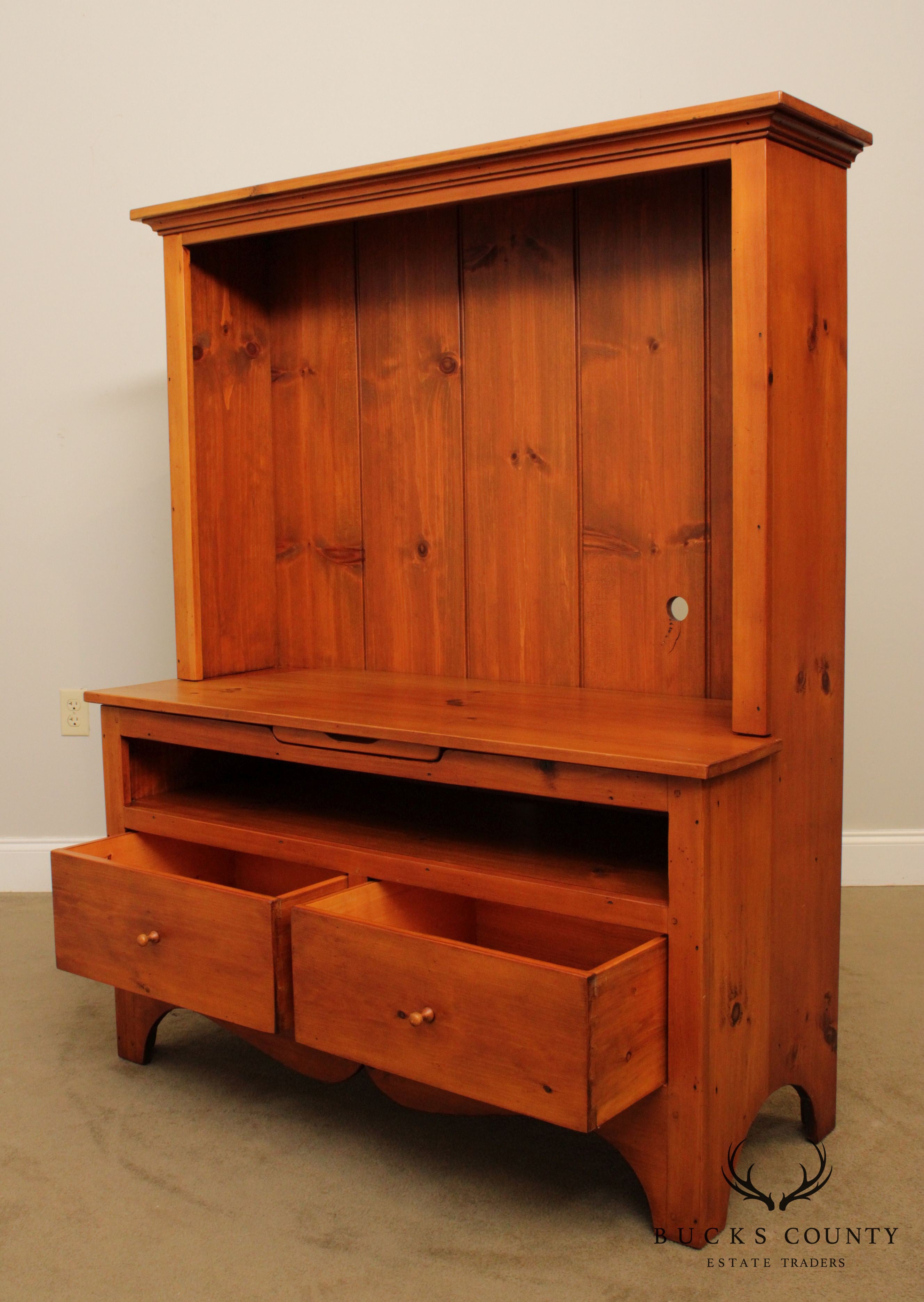 Stephen Von Hohen Bucks County Collection Custom Crafted Pine TV Console