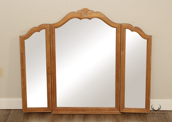 Ethan Allen Country French Tri-Fold Dresser Mirror
