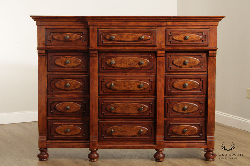 Empire Style Large Burl Gentlemen's Chest of Drawers