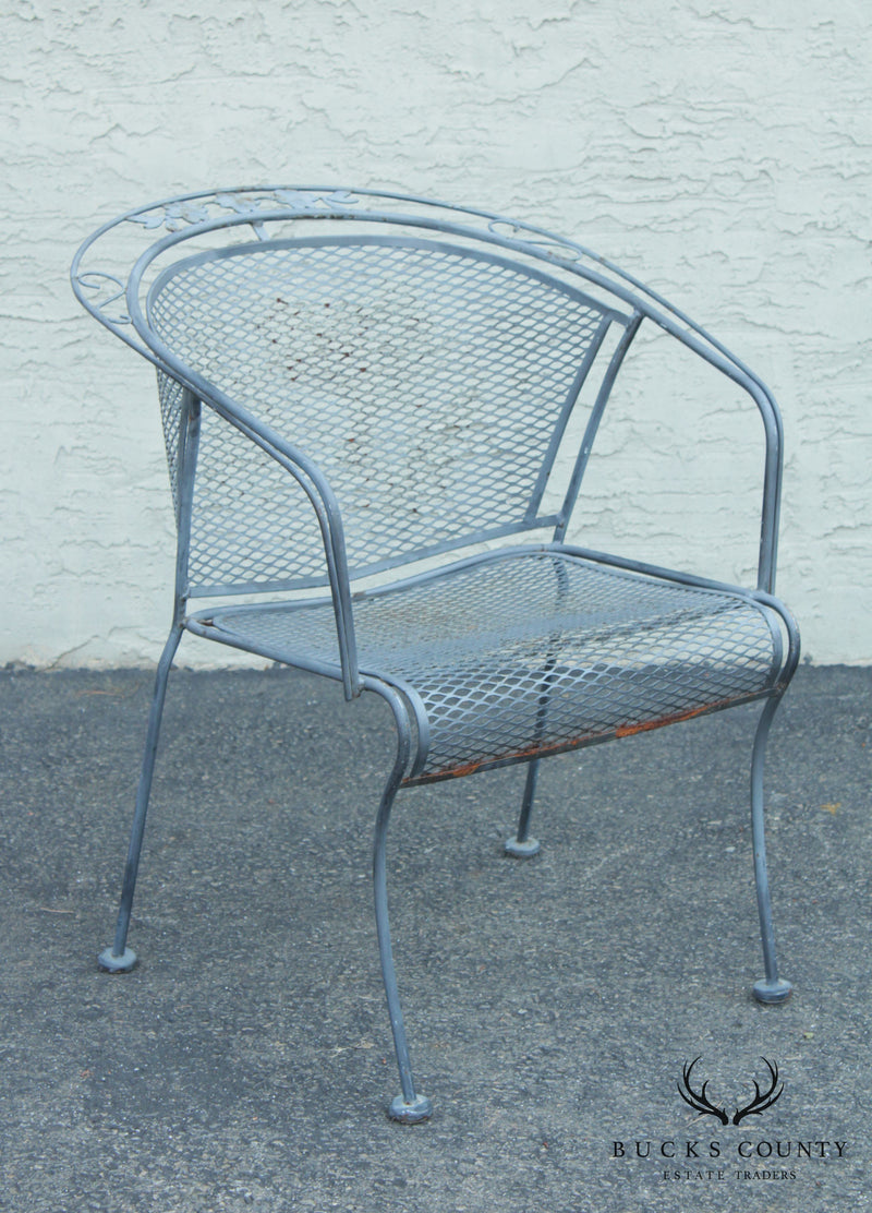 Vintage Wrought Iron Patio, Garden Armchair