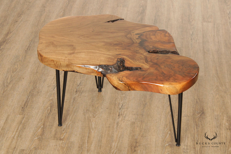 Studio Crafted Walnut Slab Coffee Table