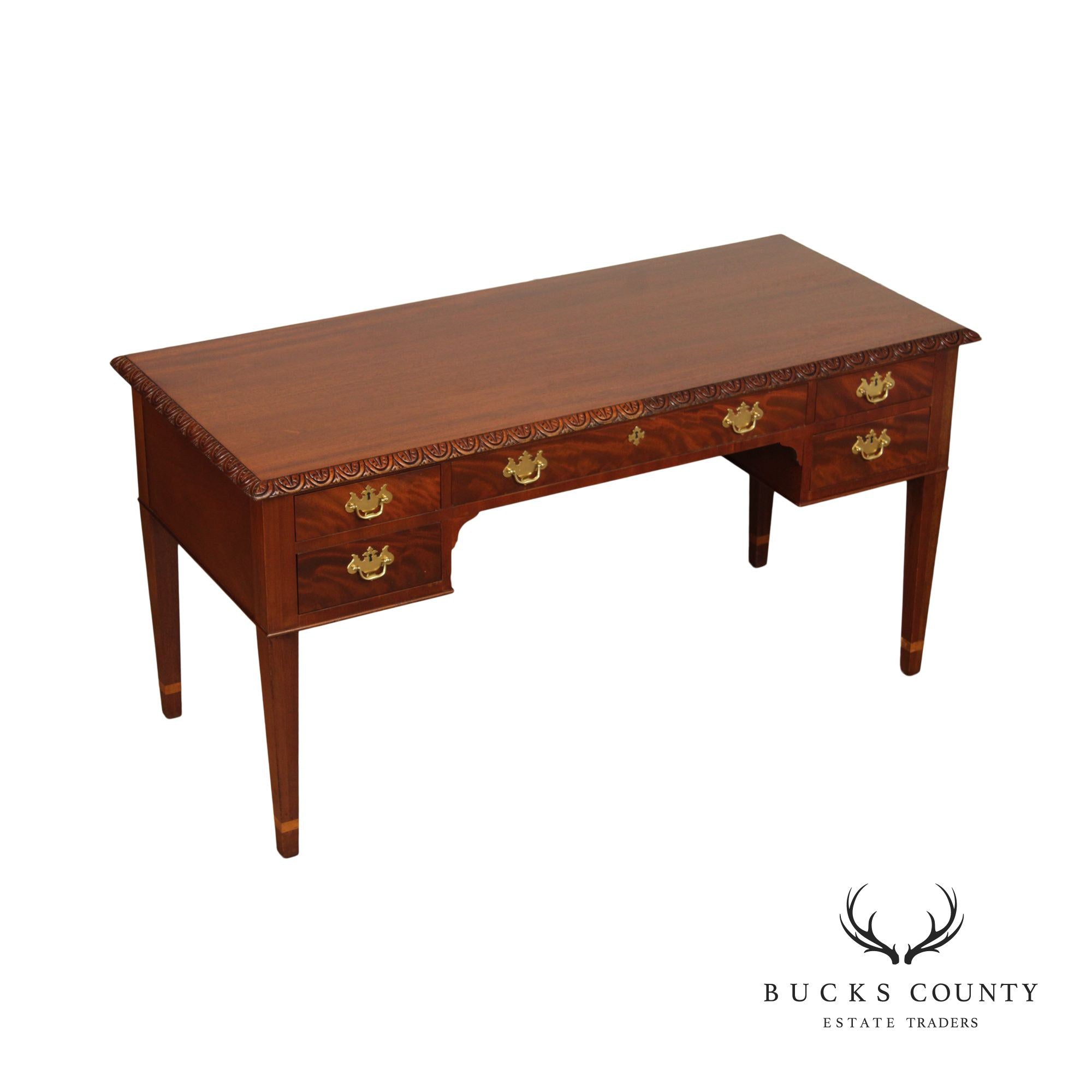 Baker Historic Charleston Reproductions Mahogany Executive Writing Desk