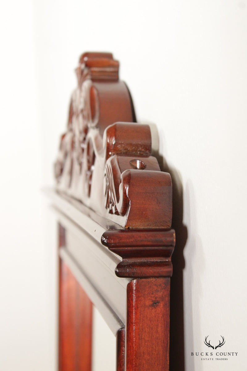Traditional Carved Mahogany Wall Mirror