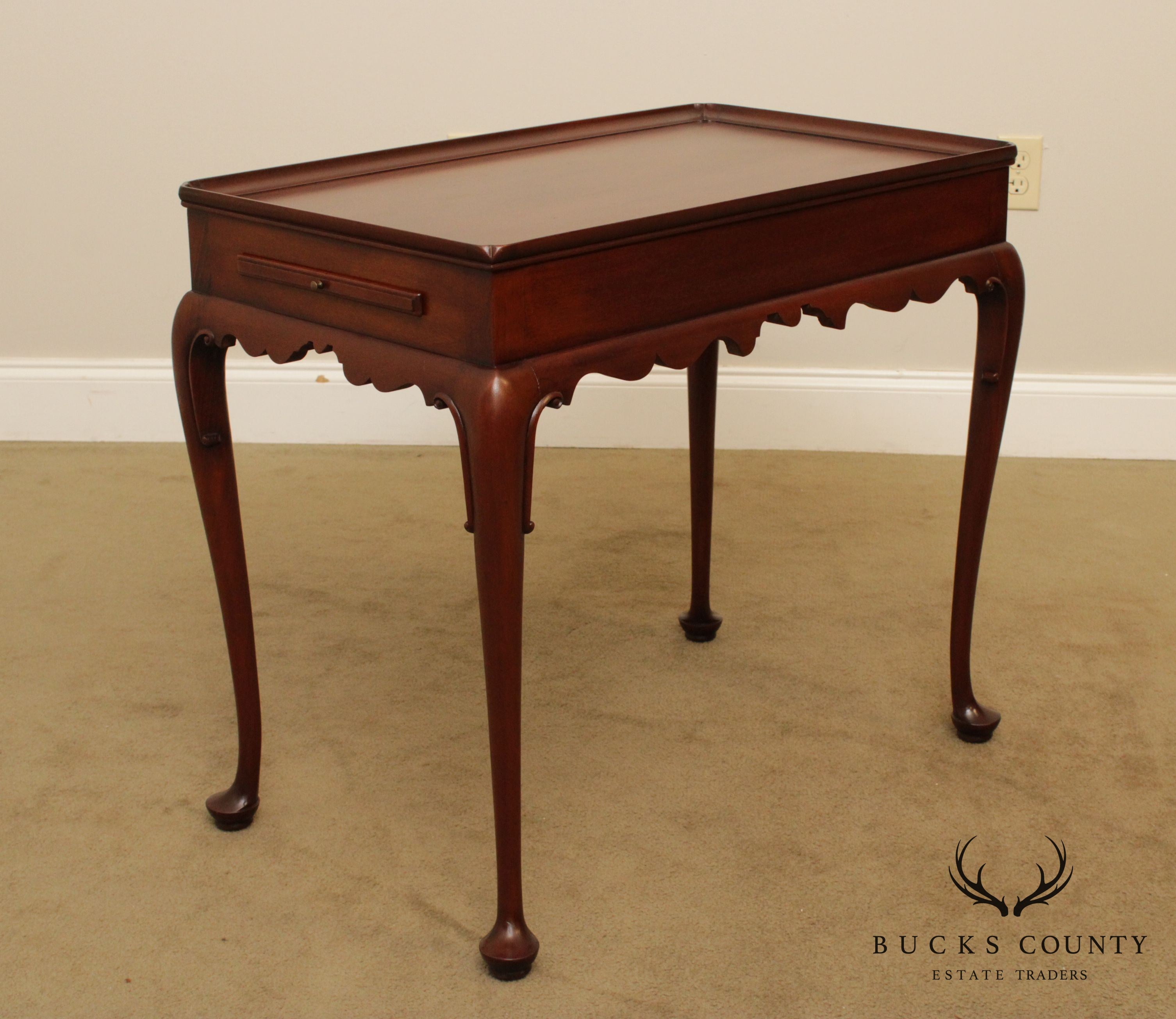 Kittinger Colonial Williamsburg Mahogany Queen Anne Tea Table (CW 8)