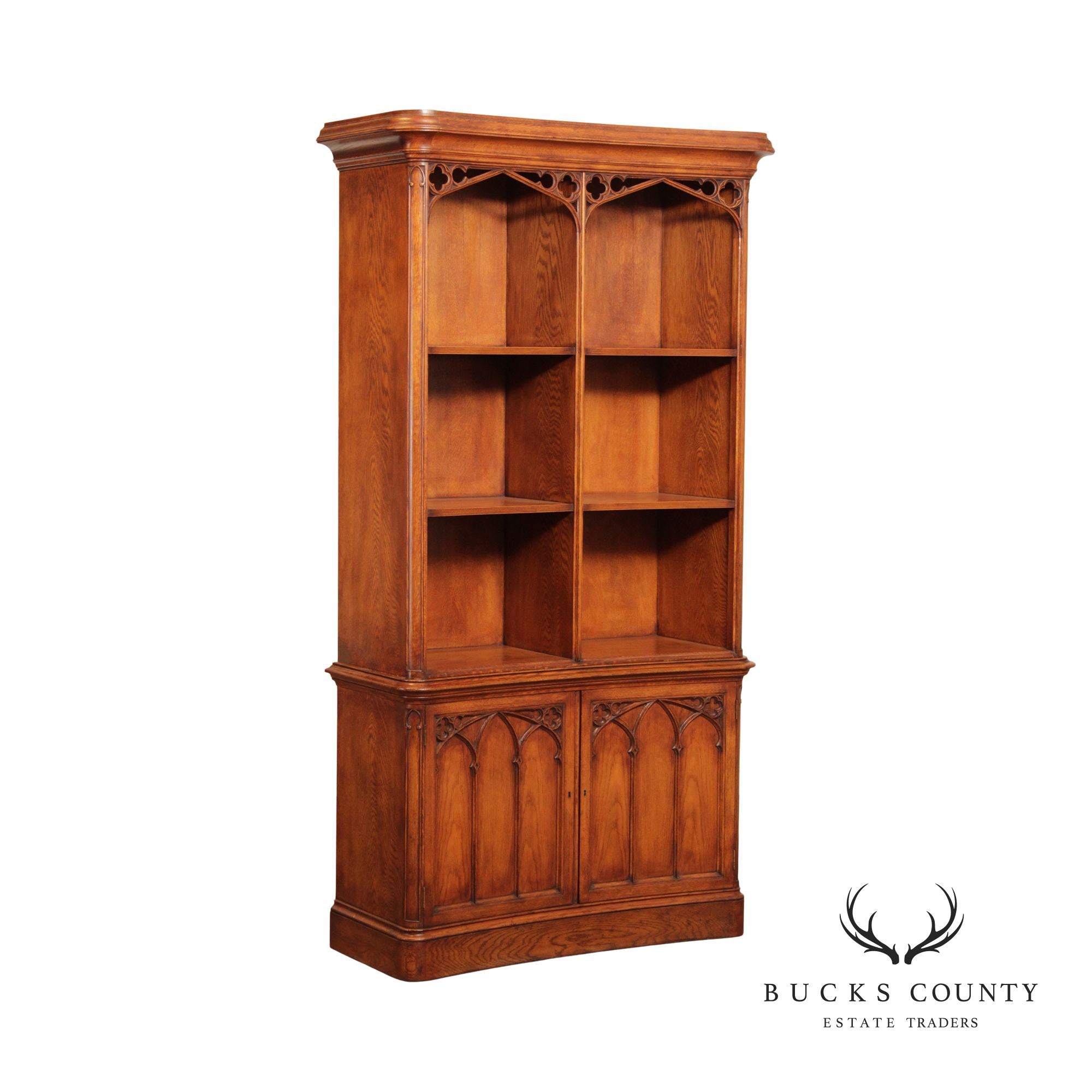 Arthur Brett Gothic Revival Style Oak Bookcase