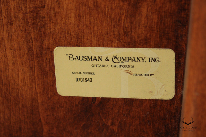 Bausman & Co. Italian Provincial Style Carved Walnut Queen Headboard
